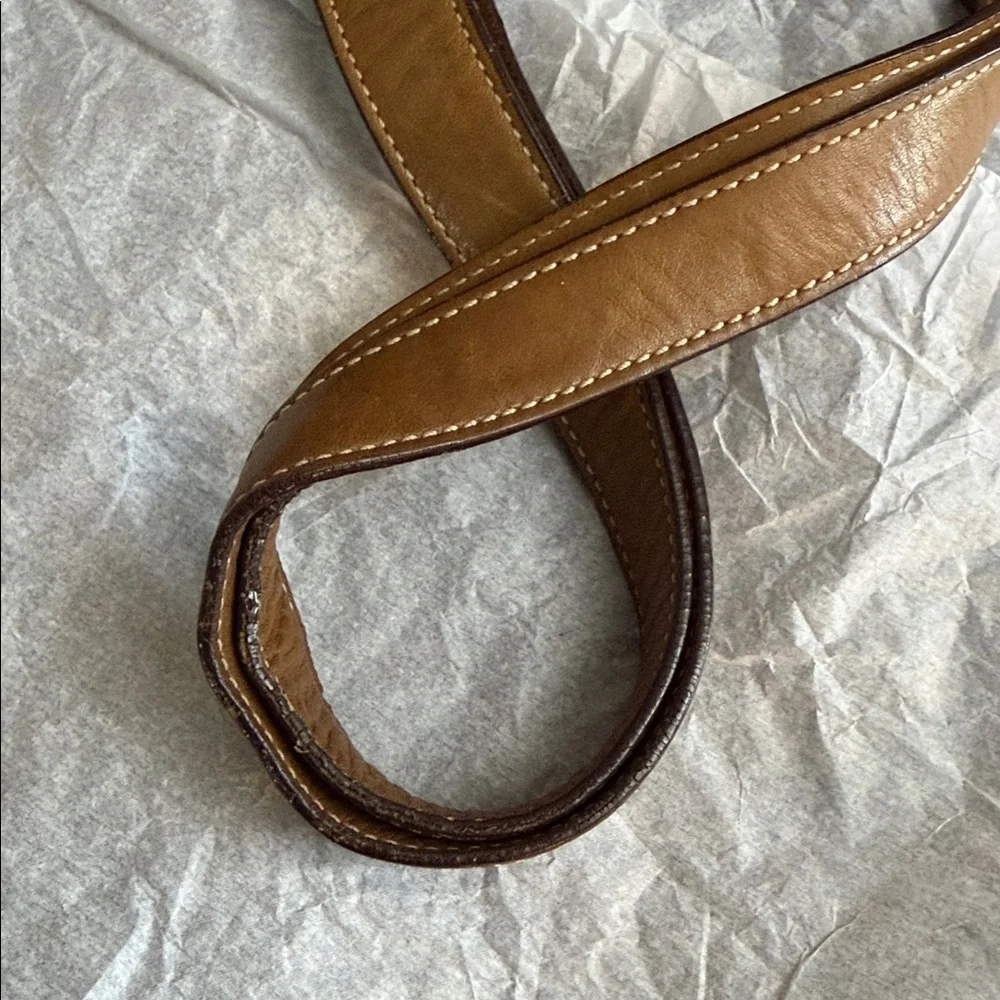 Vintage Coach #9572 Tan Leather Structured Tote